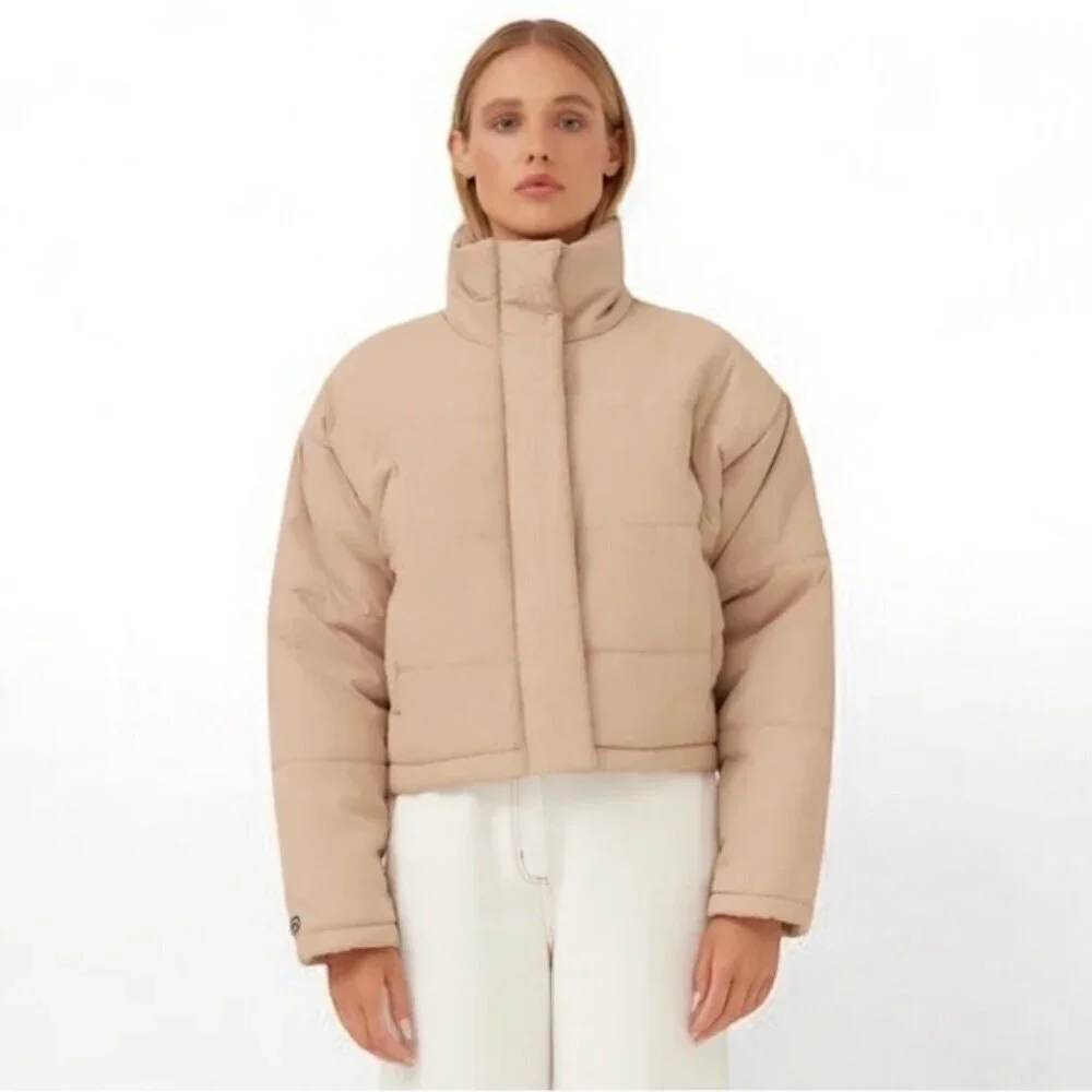 🌻THE FIFTH LABEL Tan Remake Cropped Puffer Jacket US SIZE 6